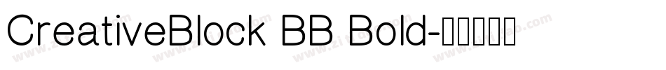 CreativeBlock BB Bold字体转换